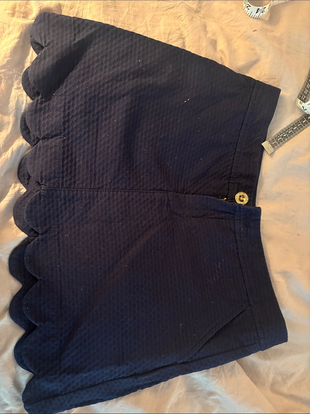 Lilly Pulitzer Navy Scalloped Hem Women’s Skort size 0